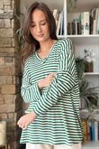  Perfect Breton V Long Sleeve Top Racing Green /20